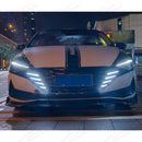 For 2021-2023 Elantra DRL LED Turn Signal Lights Gloss Black Front Grille-2