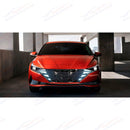 For 2021-2023 Elantra DRL LED Turn Signal Lights Gloss Black Front Grille-4