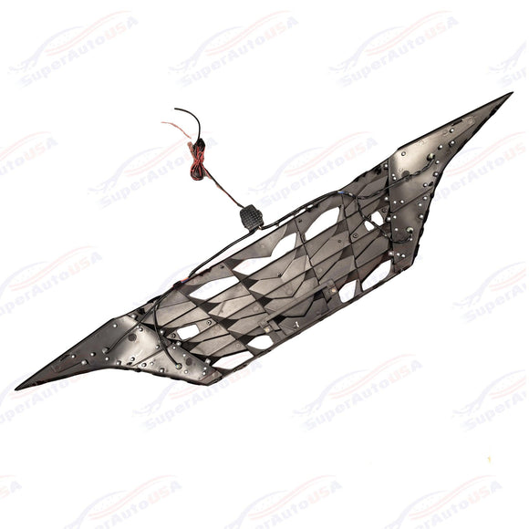 For 2021-2023 Elantra DRL LED Turn Signal Lights Gloss Black Front Grille