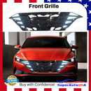 For 2021-2023 Elantra DRL LED Turn Signal Lights Gloss Black Front Grille-9