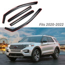 Fit 2020-2024 Ford Explorer In-Channel Vent Window Visors Rain Guard Deflectors-2