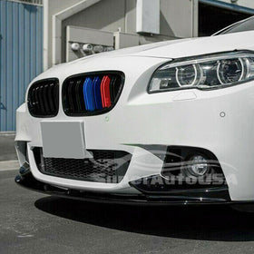 Fits 2011-2016 BMW F10 5 Series M Sport Front Bumper Lip Spoiler (Gloss Black)