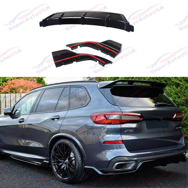 For 2019-2023 BMW G05 X5 Front Lip, Rear Diffuser, Side Skirts Gloss Black Body Kit.