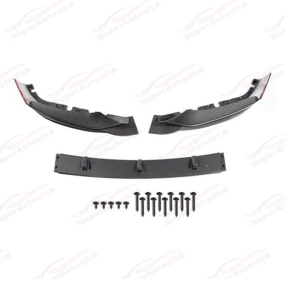 For BMW 5 Series G30 2017-2020 MP Style Front Bumper Spoiler Lip Carbon Fiber