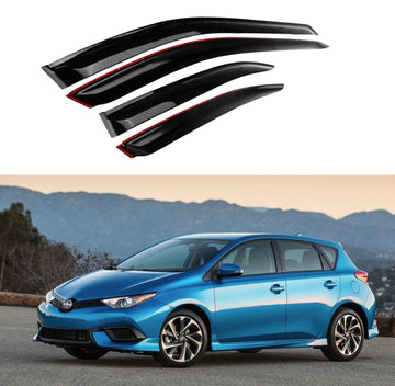 Se adapta a Toyota Corolla Scion IM 2015-2018, viseras para ventanas con ventilación de canal exterior, protectores contra la lluvia, el sol y el viento, deflectores de sombra 