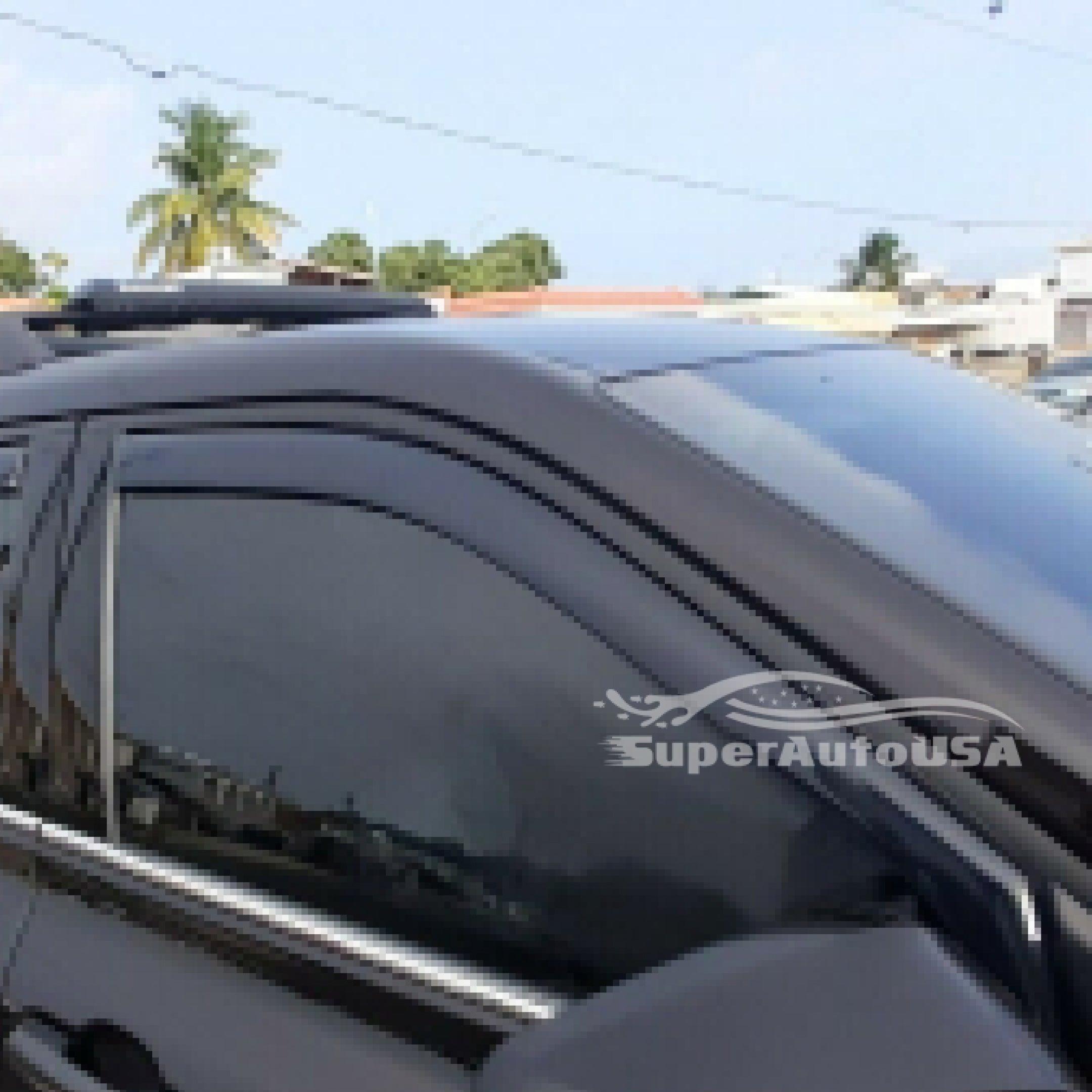 Black Window Visors / Rain Guards For 2014-2018 Nissan Rogue (Front) – Note: Not For S Sport Model