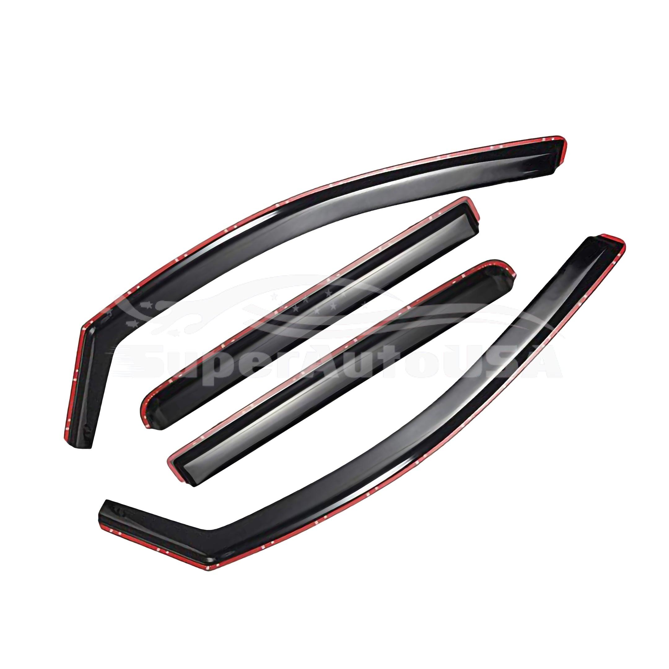 DNA MOTORING Window Visors – Fits 2017-2024 Mazda CX-5 (Smoked Black, 4Pcs, Non-In-Channel)