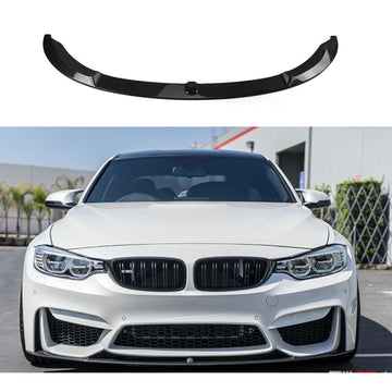 Se adapta al alerón de parachoques delantero estilo CS para BMW F80 M3 F82 F83 M4 2015-2020 (negro brillante) 
