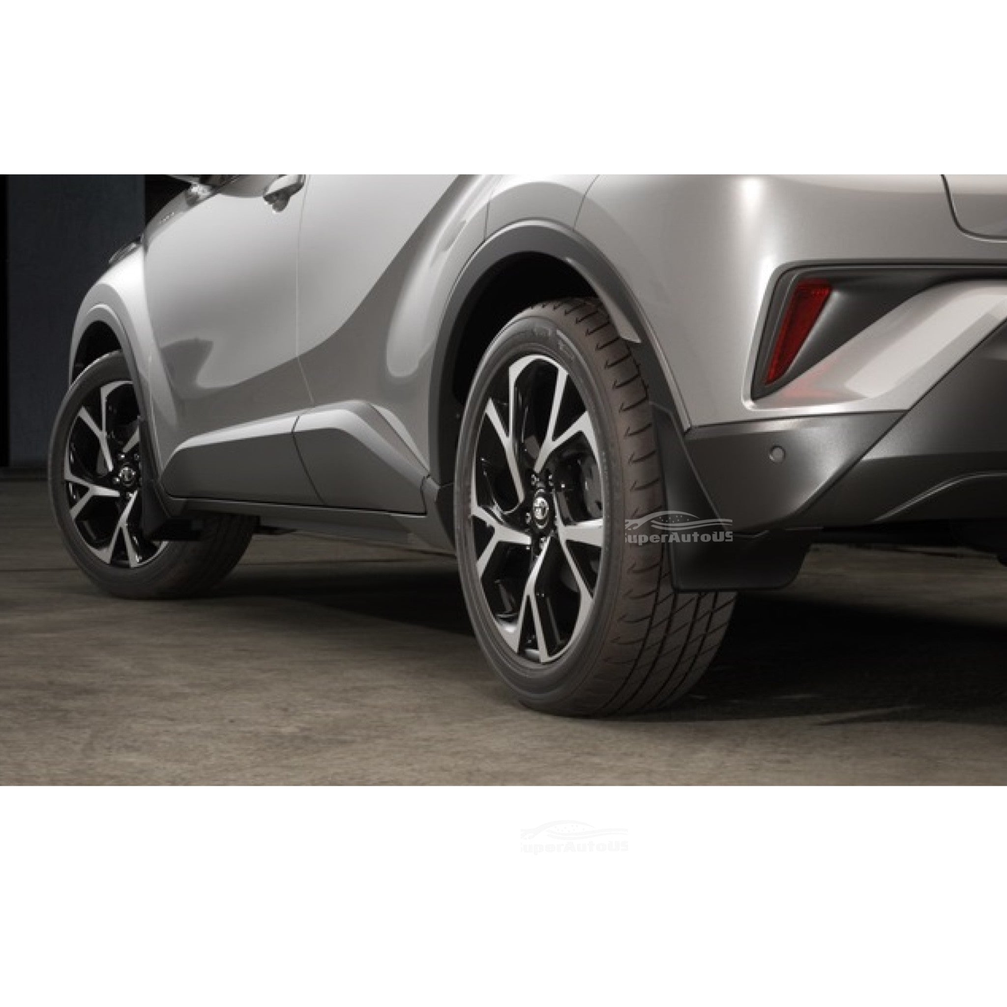 Ajuste 2018-2021 Toyota C-HR CHR 4 piezas Negro Mud Flaps Guardabarros Dirt Fender Cover Set-4