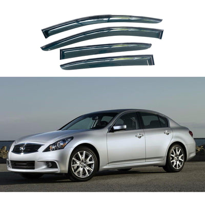 Compatible con INFINITI G25 G35 G37 Q40 2007-2015, molduras de fibra de carbono, viseras para ventanas, protectores contra la lluvia, el sol y el viento, deflectores de sombra
