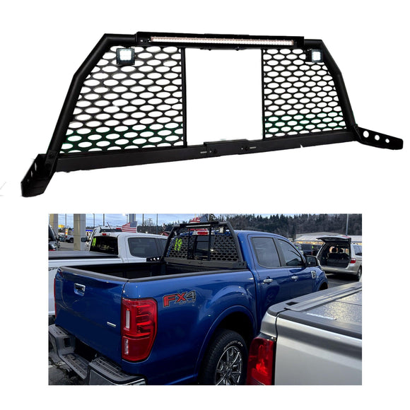 Barra antivuelco de acero reforzado ajustable con LED para camioneta Ford Ranger