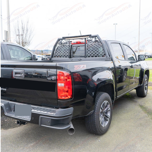 For Chevy Colorado LED Reinforced Steel Adjustable Roll Bar Headache Chase Rack