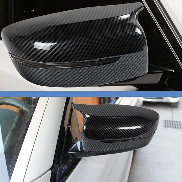 For 17-22 BMW G30 G20 G22 G11 G12 M Style Carbon Print Side Mirror Cover Caps