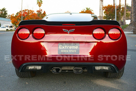 For 2005-2013 Chevrolet Corvette C6 | ZR1 Extended Style Rear Trunk Wing Spoiler (Glossy Black)