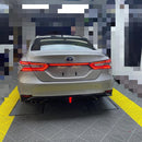 Fit For 2018-2026 Toyota Camry LE XLE Rear Bumper Lower Diffuser Spoiler with LED Light (Gloss Black)-8