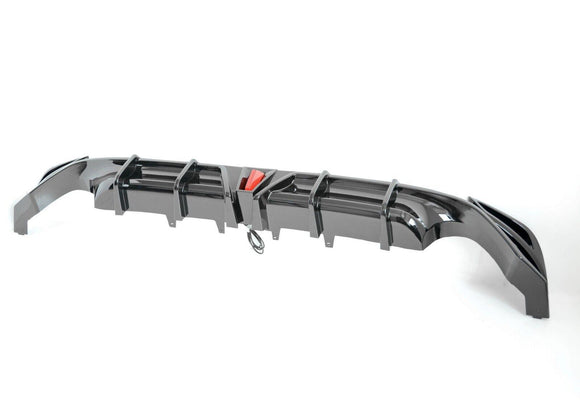 Fit For 2018-2026 Toyota Camry LE XLE Rear Bumper Lower Diffuser Spoiler with LED Light (Gloss Black)