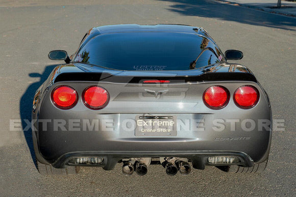 For 2005-2013 Chevrolet Corvette C6 | ZR1 Extended Style Rear Trunk Wing Spoiler (Glossy Black)