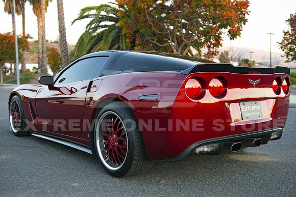For 2005-2013 Chevrolet Corvette C6 | ZR1 Extended Style Rear Trunk Wing Spoiler (Glossy Black)