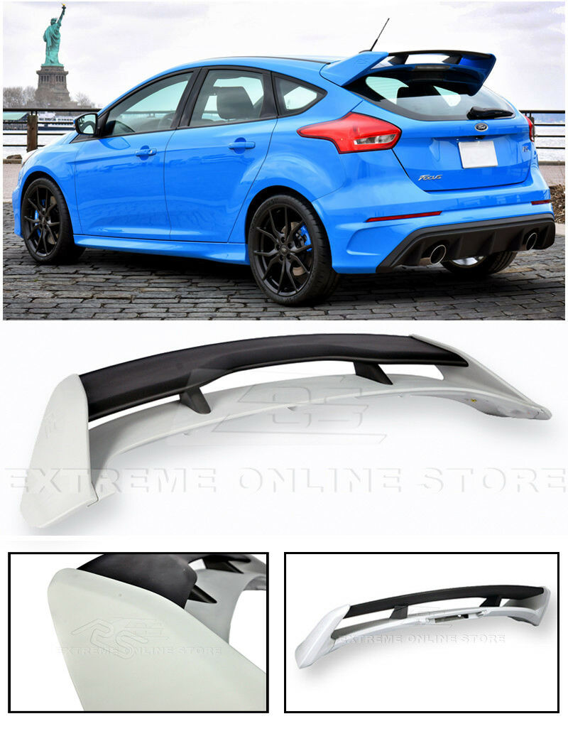 For 2013-2018 Ford Focus Hatchback RS Style PRIMER BLACK Rear Roof Wing Spoiler