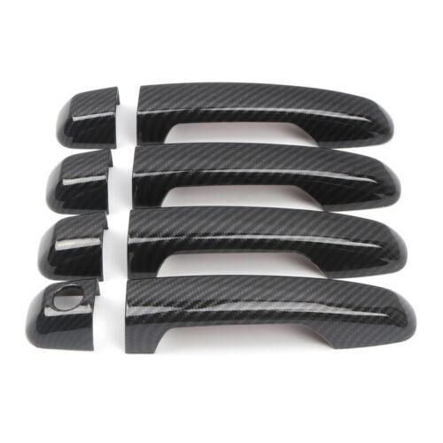 Fit 2010-2021 Toyota 4Runner Door Handle Covers Trim ABS Carbon Fiber (Carbon Fiber Print)