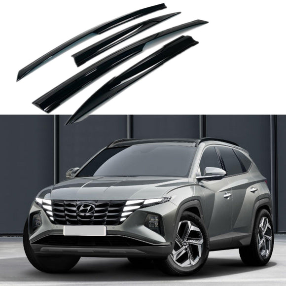 Para Hyundai Tucson 2019-2021, viseras para ventanas con ventilación estilo Mugen 3D, protectores contra la lluvia, el sol y el viento, deflectores de sombra 