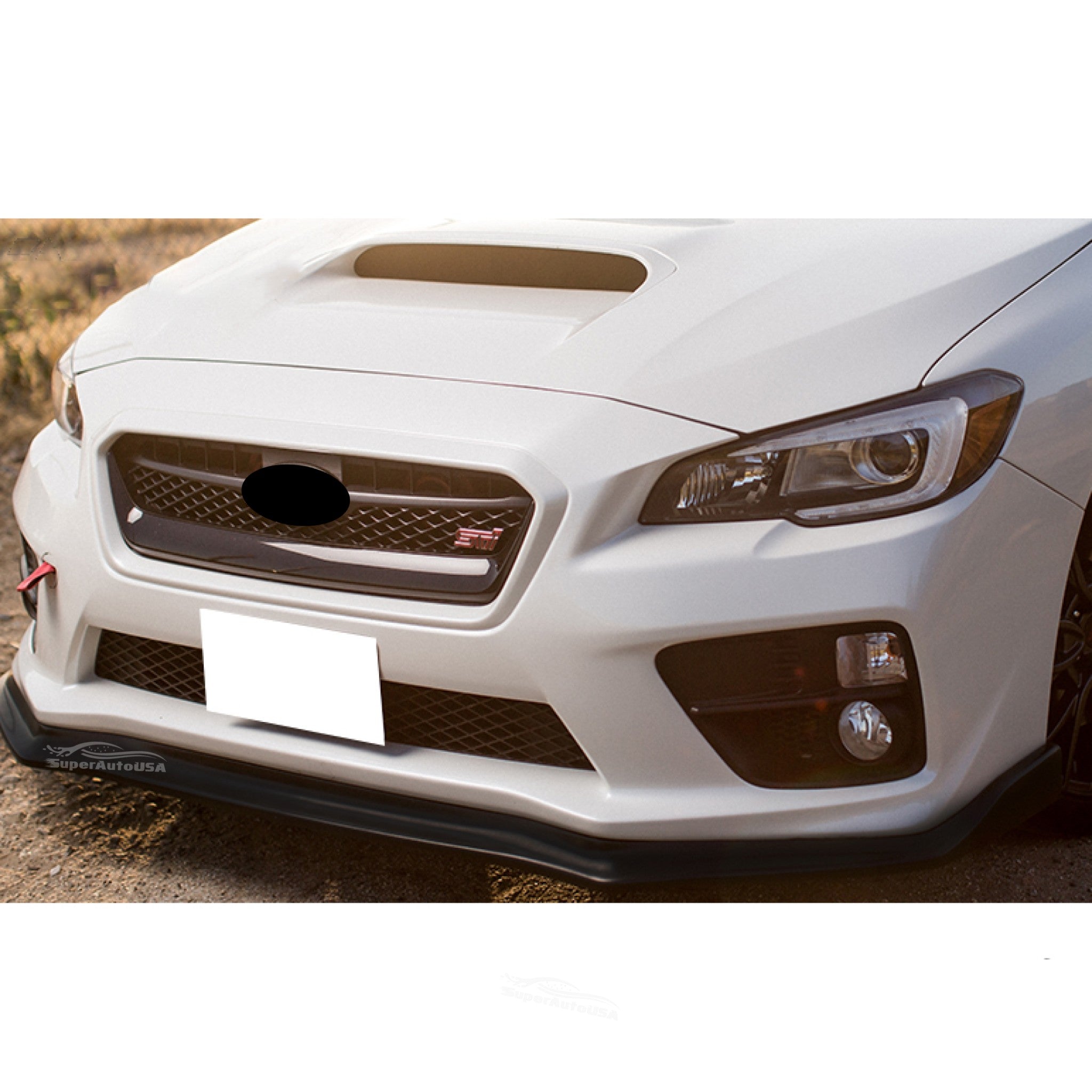 Fits 2015-2021 Subaru WRX STI  Front Splitter Spoiler Lip (Gloss Black)