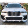For 2019-2022 BMW X7 Gloss Black Competition Performance Style Front Bumper Lip