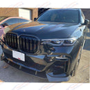 For 2019-2022 BMW X7 Gloss Black Competition Performance Style Front Bumper Lip-4