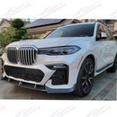 For 2019-2022 BMW X7 Gloss Black Competition Performance Style Front Bumper Lip-5