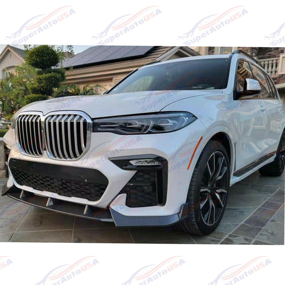 For 2019-2022 BMW X7 Gloss Black Competition Performance Style Front Bumper Lip