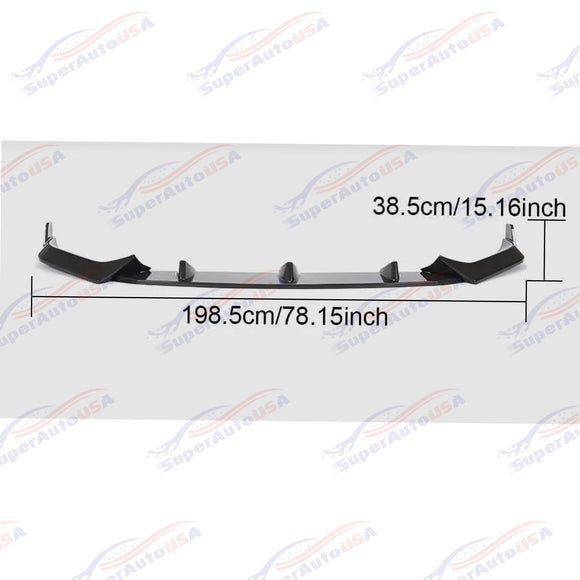 For 2019-2022 BMW X7 Gloss Black Competition Performance Style Front Bumper Lip