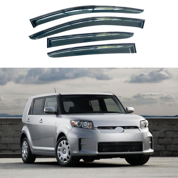 Fits Scion xB 2008-15 Carbon Fiber Print Window Visors Rain Guard Vent Deflector